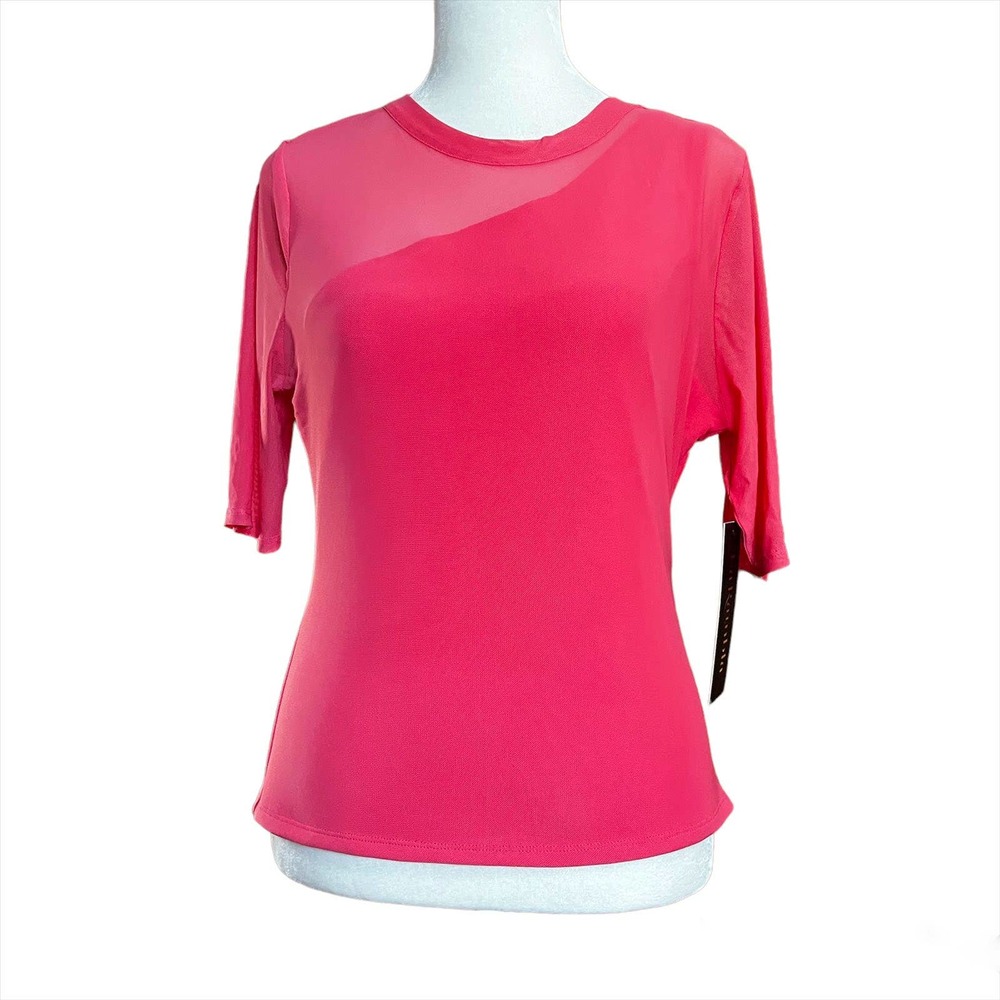 NWT - La Rambla Pink One Shoulder Silhouette Top (Size: S)